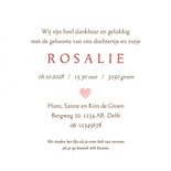 Geboortekaart beren tussen bloempjes roze 3