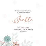 Geboortekaart bloemen en cirkel voor babyfoto 3