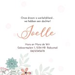 Geboortekaart bloemen en cirkel voor babyfoto 3