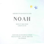 Geboortekaart jongen olifantje waterverf 3