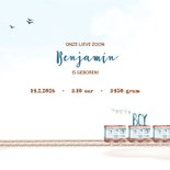 Geboortekaart jongen trein en vliegtuig 3