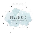 Geboortekaart jongen waterverf graffiti sterren 2