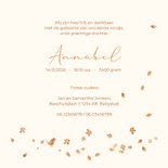 Geboortekaart kinderwagen met bloemetjes en blaadjes 3