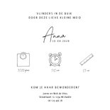 Geboortekaart kleine olifant met vlinders 3