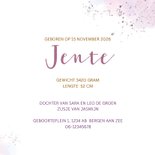 Geboortekaart meisje eenhoorn 3