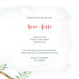 Geboortekaart meisje koala met bloem 3