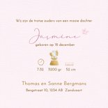 Geboortekaart meisje olifantje  3