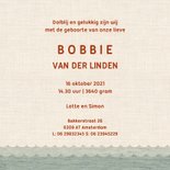 Geboortekaart met walvis, andere dieren en bloemen 3