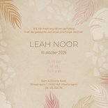 Geboortekaart oudroze met girafje 3