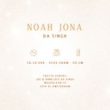 Geboortekaart unisex goud katje met stralende snorharen 3