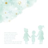 Geboortekaart voor een klein broertje met 2 zussen en poes 2