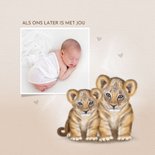 Geboortekaart welpje broertje-zusje 2