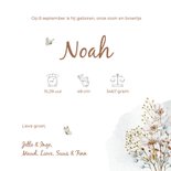 Geboortekaartje 5e broertje met groot gezin in bloemenweide 3