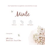 Geboortekaartje 5e zusje met groot gezin in bloemenweide 3