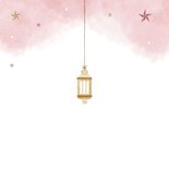 Geboortekaartje Arabisch meisje maan sterren windlichtjes Achterkant