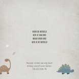 Geboortekaartje blauw dinosaurussen 2