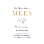 Geboortekaartje blauw zwaan waterlelie groen stijlvol goud 3