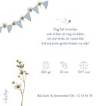 Geboortekaartje broertje met beertjes tussen de bloemen 2