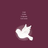 Geboortekaartje christelijk duifje en kleine hartjes 2