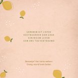 Geboortekaartje citroentjes roze 2