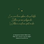 Geboortekaartje dieren leeuw jungle groen hartjes goud 2