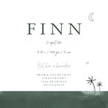 Geboortekaartje dinosaurus broertje maan hartjes zilver 3