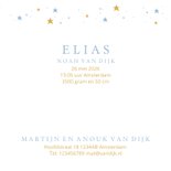 Geboortekaartje foto maan sterren jongen 3