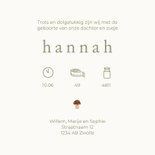 Geboortekaartje gele en roze regenlaarsjes zusje gekregen 3