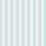 Geboortekaartje gestreept blauw beige goudfolie vierkant 2