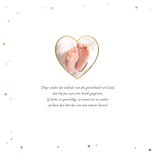 Geboortekaartje goud sterren confetti stijlvol hartjes 2