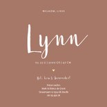 Geboortekaartje gouden sterren en hartjes aanpasbaar 3