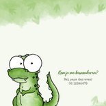 Geboortekaartje groen - Lieve kleine dinosaurus 2