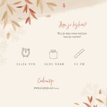 Geboortekaartje herfst olifant unisex blaadjes jongen meisje 2