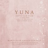 Geboortekaartje hip sterrenhemel roze  3