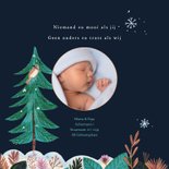 Geboortekaartje ijsberen familie maan en sneeuw 2