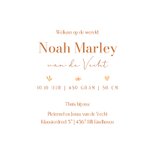 Geboortekaartje illustratie rotan wiegje pas geboren kindje 3