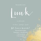 Geboortekaartje jongen hip gouden spetters en hartjes 3