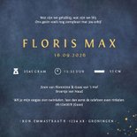 Geboortekaartje jongen met silhouet van 2 broers in goud 3