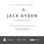 Geboortekaartje jongen met silhouet van grote broer en zus 3