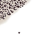Geboortekaartje jongen met taupe panterprint en foto Achterkant
