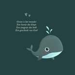 Geboortekaartje jongen oceaan walvis foto hartjes 2