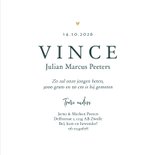 Geboortekaartje jongen oceaan walvis foto hartjes 3