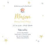 Geboortekaartje jongen octopus oceaan sterren hartjes 3