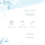 Geboortekaartje jongen olifant dieren blauw illustratie 2