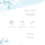 Geboortekaartje jongen olifant dieren blauw illustratie 2