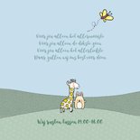 Geboortekaartje jongens in auto aanhangwagen 2