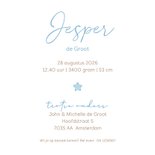 Geboortekaartje jongetje waslijn kleertjes 3