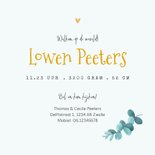 Geboortekaartje jungle winter lief dieren uil 3