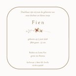 Geboortekaartje kader droogbloemen 3