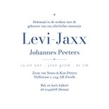 Geboortekaartje klassiek jongen foto strikje blauwe stippen 3